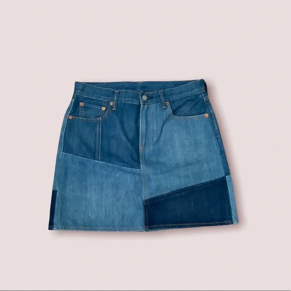 Levi's | Skirts | Vintage Patchwork Levis | Poshmark
